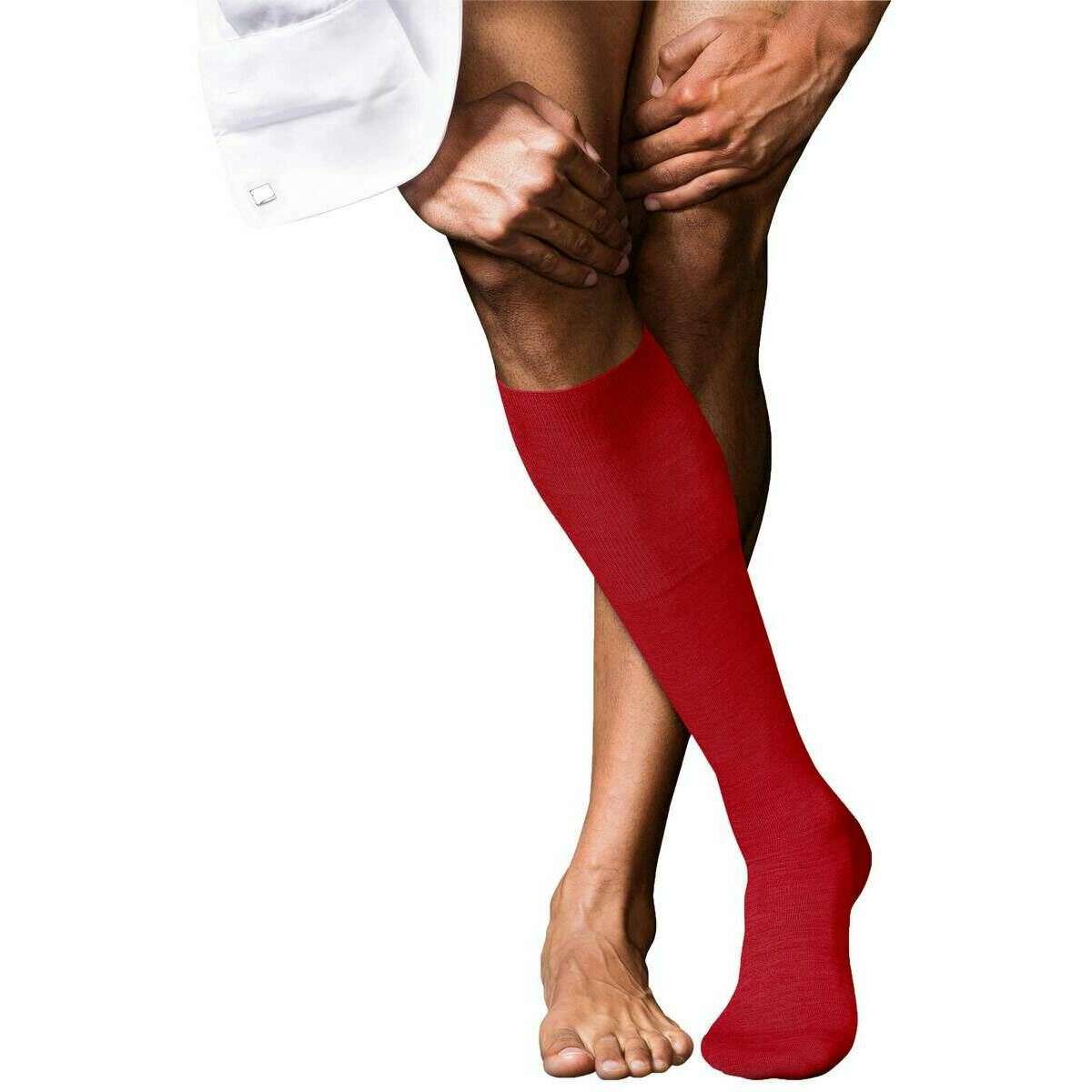 Cardinal Red Socks Made of New Wool