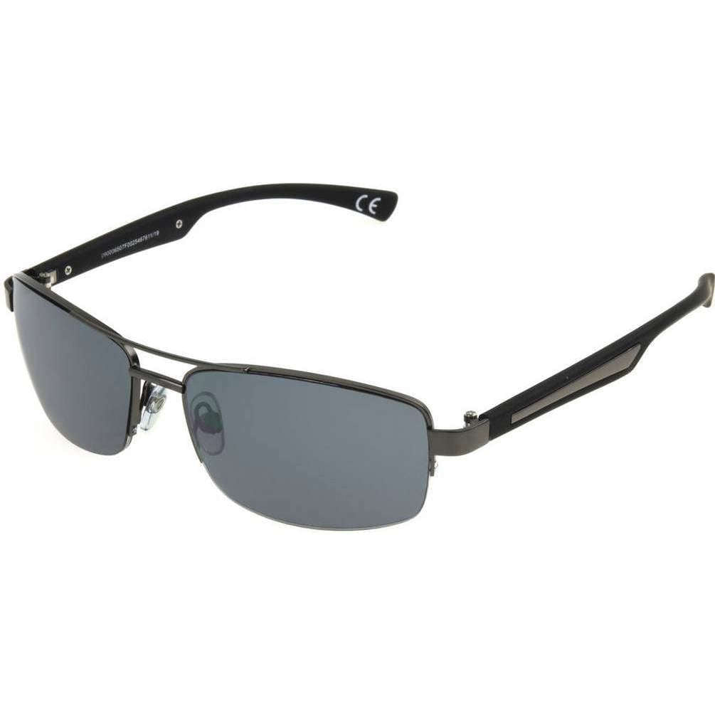 Mens Foster Grant Sports Wrap Sunglasses Dark Gunmetal Grey/Black