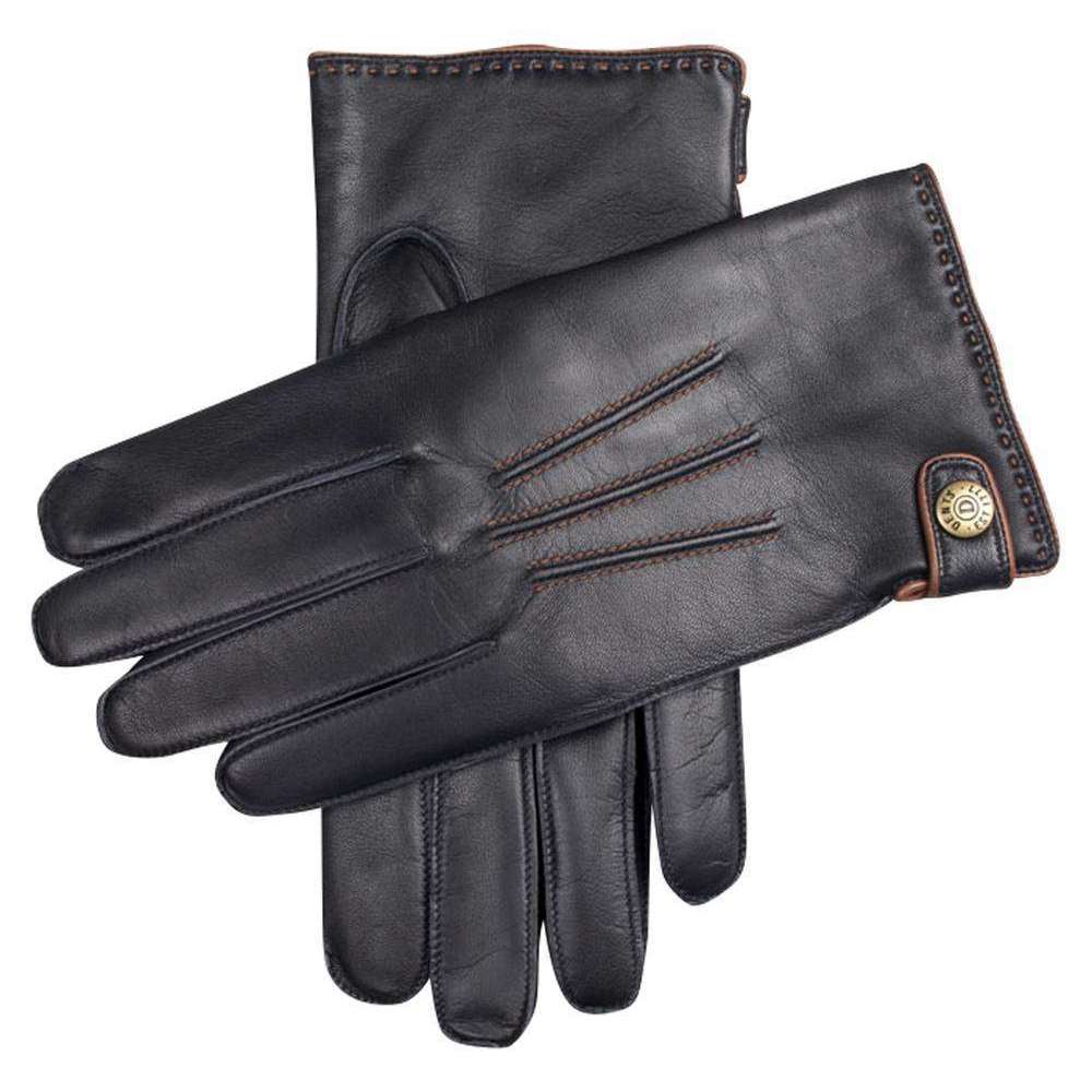 Navy/Cognac Salisbury Lambs Wool Lined Hairsheep Leather Gloves