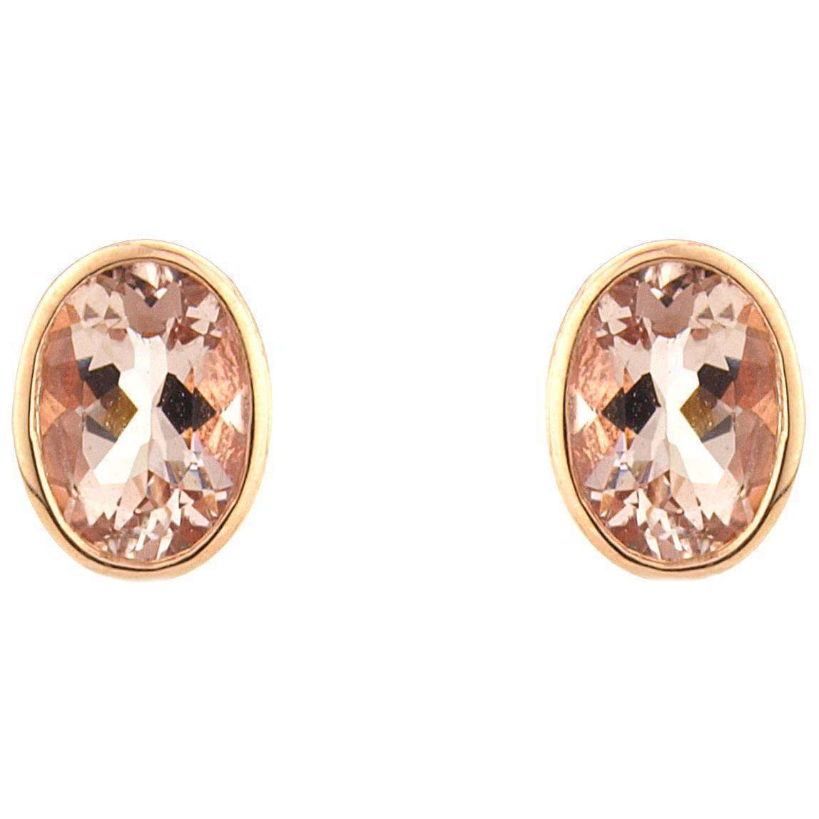 Rose gold and morganite on sale earrings