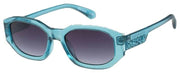 Superdry Geo -geschnittene schmale rechteckige Sonnenbrille - Blau