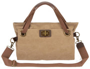 Zede Pont des Arts Medium Cross Body Bag - Beige Khaki