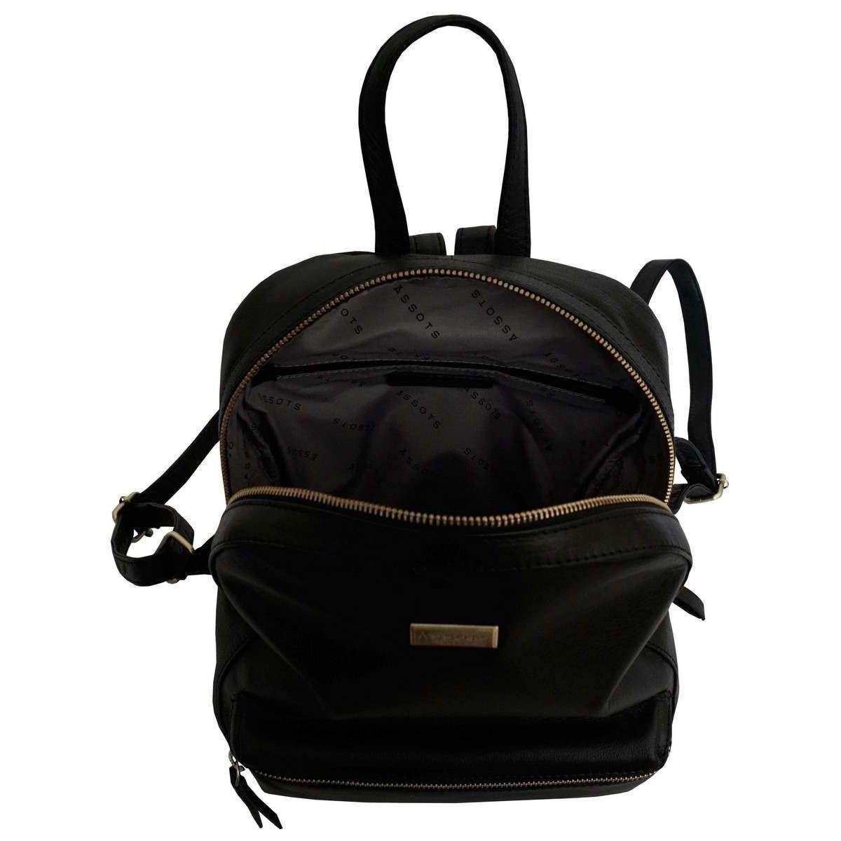Assots London Womens George Mini Backpack - Black