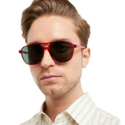 Barner Brad Glossy Sunglasses - Radiant Red/Green