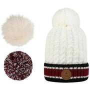 Cabaia Balmoral Beanie - White/Red