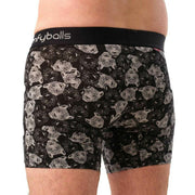 Comfyballs Cotton Long Boxer - Black Cheetah