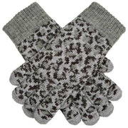 Dents Animal Print Gloves - Dove Grey