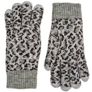 Dents Animal Print Gloves - Dove Grey