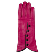 Dents Margot Wool-Lined Leather Gloves - Fuchsia Pink