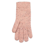 Dents Marl Yarn Cable Knit Gloves - Powder Pink