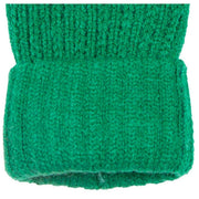 Dents Ribbed Knit Gloves - Emerald Green