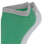 Esprit Allover Stripe 2 Pack Sneaker Socks - Green/Grey/White