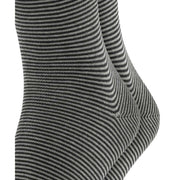 Esprit Allover Stripe 2 Pack Socks - Black/White/Grey