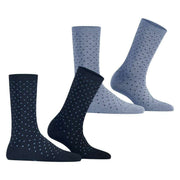 Esprit Fine Dot 2 Pack Socks - Blue