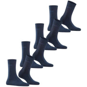 Esprit Solid 4 Pack Socks - Marine Navy