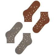 Esprit Twig Short 2 Pack Socks - Brown