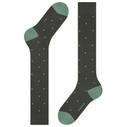 Falke Dot Knee High Socks - Military Green