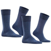 Falke Happy 2 Pack Socks - Navy Mel