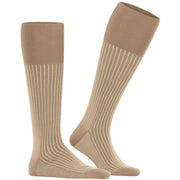 Falke Oxford Stripe Knee High Socks - Camel Brown