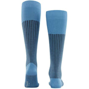 Falke Oxford Stripe Knee High Socks - Cornflower Blue