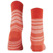 Falke Sensitive Sunset Stripe Socks - Papaya Orange