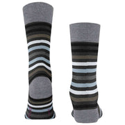 Falke Tinted Stripe Socks - Asphalt Mel Grey