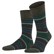 Falke Tinted Stripe Socks - Wald Green