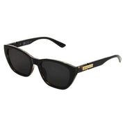 Foster Grant Angled Cat Eye Sunglasses - Shiny Black/Brown Tort