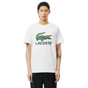 Lacoste Cotton Jersey Signature Print T-Shirt - White