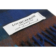 Locharron of Scotland Darwin Buchanan Tartan Oversized Lambswool Scarf - Blue/Brown