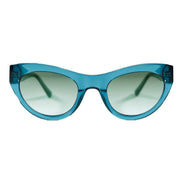 MessyWeekend Donna Sunglasses - Monochrome Blue/Gradient Green