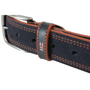 Miguel Bellido Sports Suede Leather Belt - Navy Blue