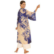 Powder China Blooms Kimono Gown - Blue