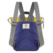 Roka Bantry B Small Creative Waste Colour Block Recycled Nylon Backpack - Purple/Yellow/Green