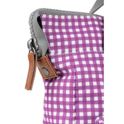 Roka Bantry B Small Gingham Recycled Canvas Backpack - Purple