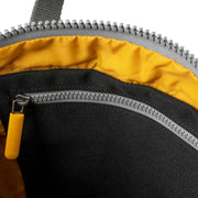 Roka Canfield B Medium Yellow Label Recycled Canvas Backpack - Ash Black