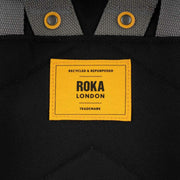 Roka Canfield B Medium Yellow Label Recycled Canvas Backpack - Ash Black