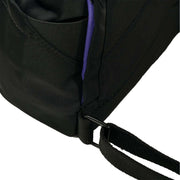 Roka Canfield B Small All Black Recycled Nylon Backpack - Black/Simple Purple