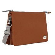 Roka Carnaby XL Recycled Canvas Cross Body Bag - Bran Brown