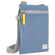 Roka Chelsea Hickory Stripe Recycled Canvas Pocket Sling Bag - Blue/White