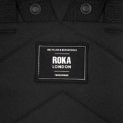 Roka Finchley A All Black Medium Recycled Canvas Backpack - Ash Black