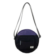 Roka Paddington B Creative Waste Two Tone Recycled Nylon Crossbody Bag - Black/Mulberry Purple