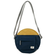 Roka Paddington B Creative Waste Two Tone Recycled Nylon Crossbody Bag - Midnight Navy/Mustard Yellow