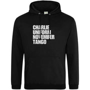 Teemarkable! Charlie Uniform November Tango Hoodie Black / Small - 96-101cm | 38-40"(Chest)