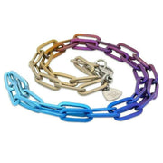 Ti2 Titanium Paperclip Chain - Blue