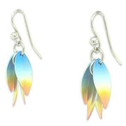 Ti2 Titanium Small Wild Orchid Drop Earrings - Rainbow A