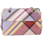 Vivienne Westwood Nubuck Tartan Small Chain Purse Bag - Pink