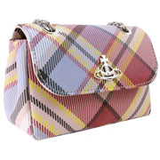 Vivienne Westwood Nubuck Tartan Small Chain Purse Bag - Pink