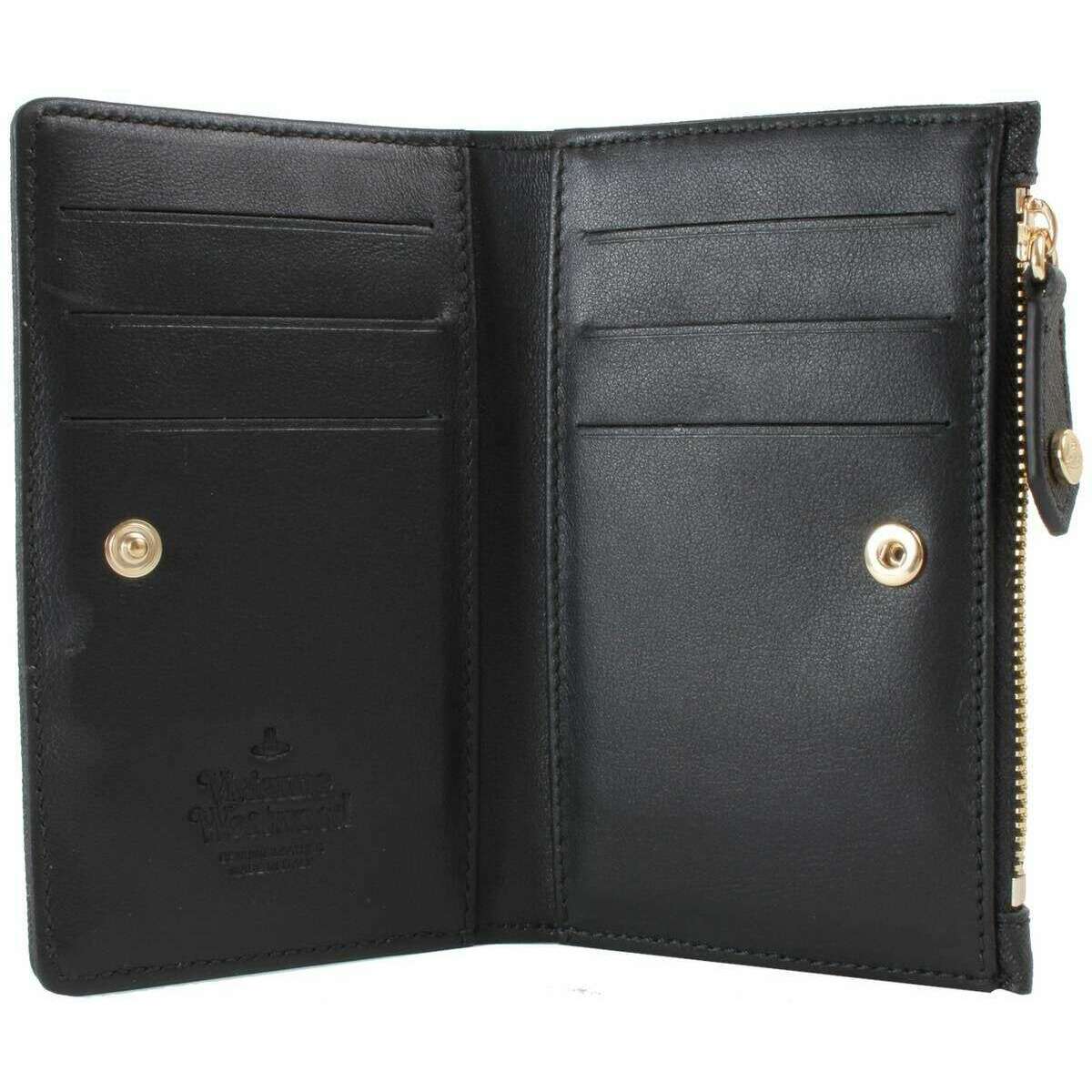 VIVIENNE WESTWOOD Saffiano Leather Card Holder - Black