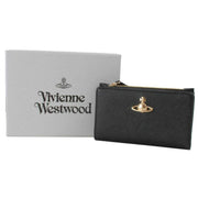 Vivienne Westwood Slim Flap Card Holder Purse - Black